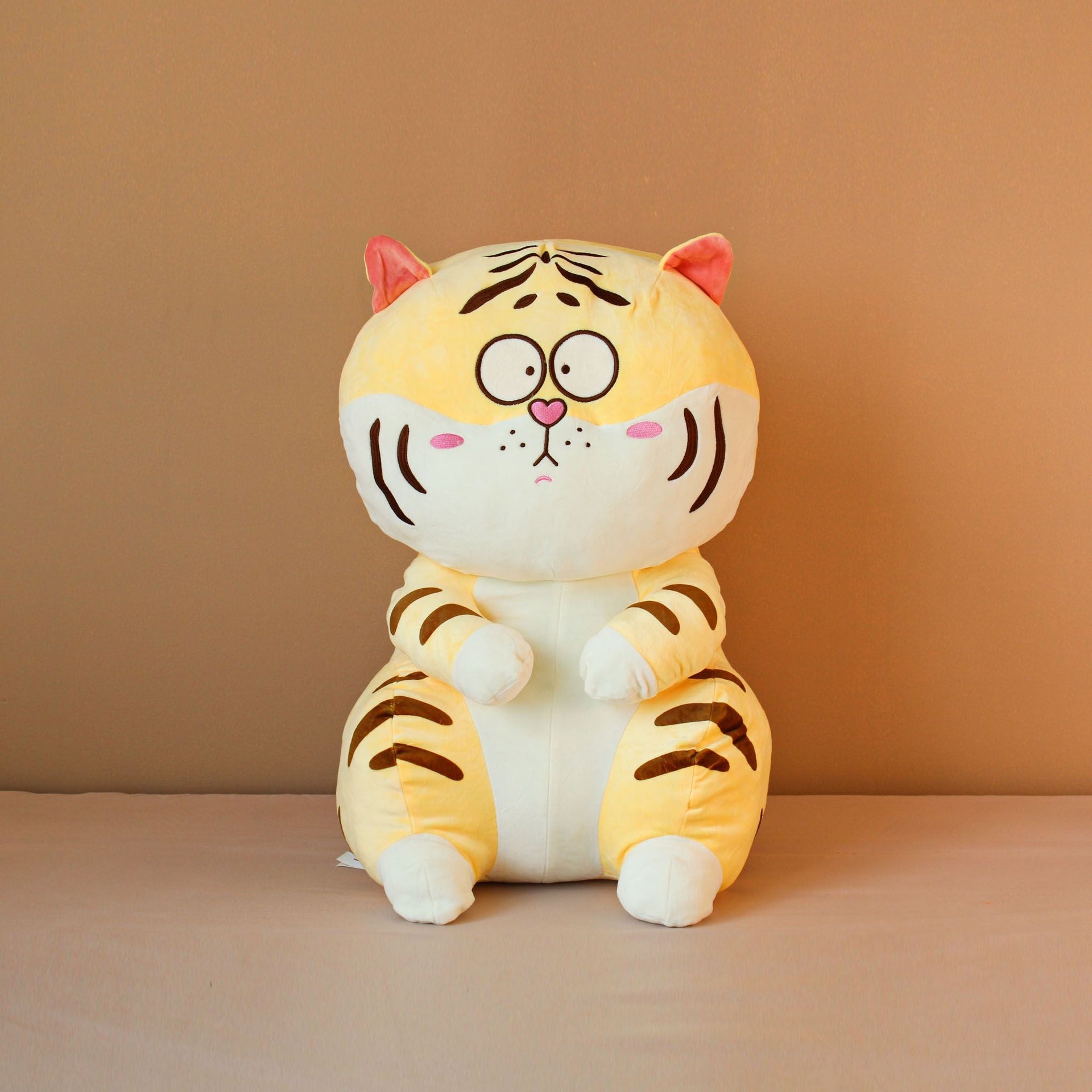 Fluffy Cute Surprised Tiger Plush Toy – mymapuu