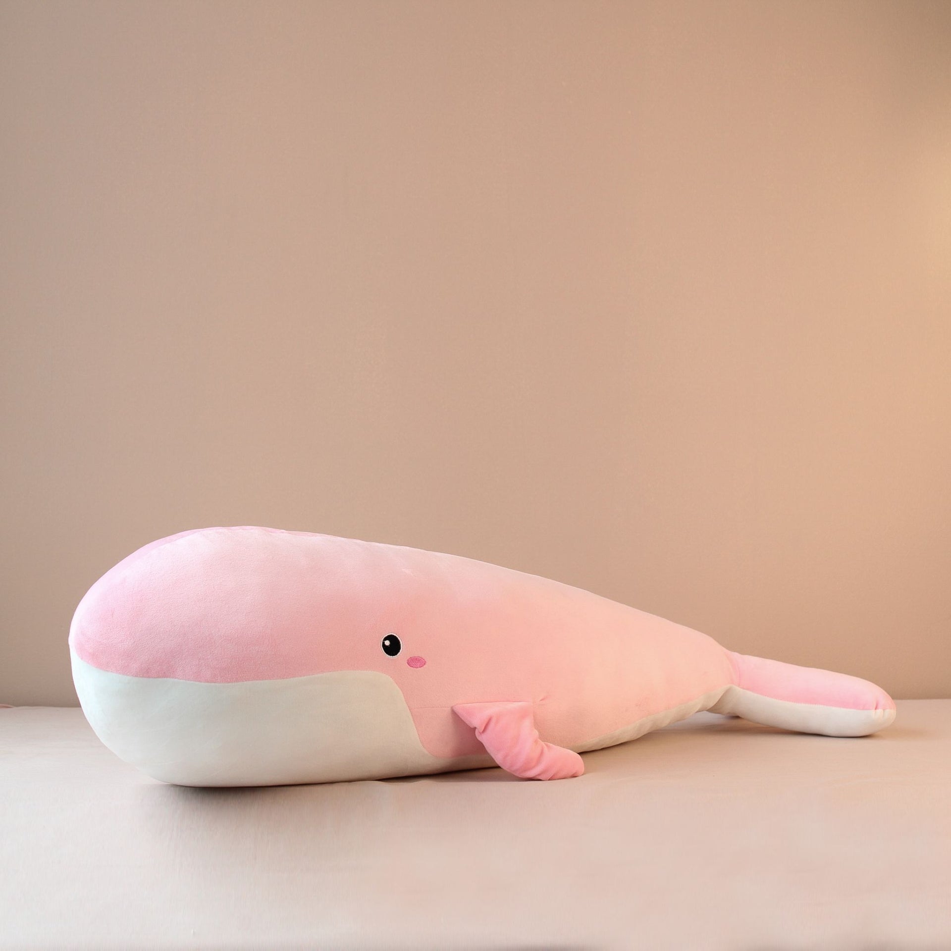 Fluffy Giant Huggable Cute Pink Whale Body Pillow Plush Toy